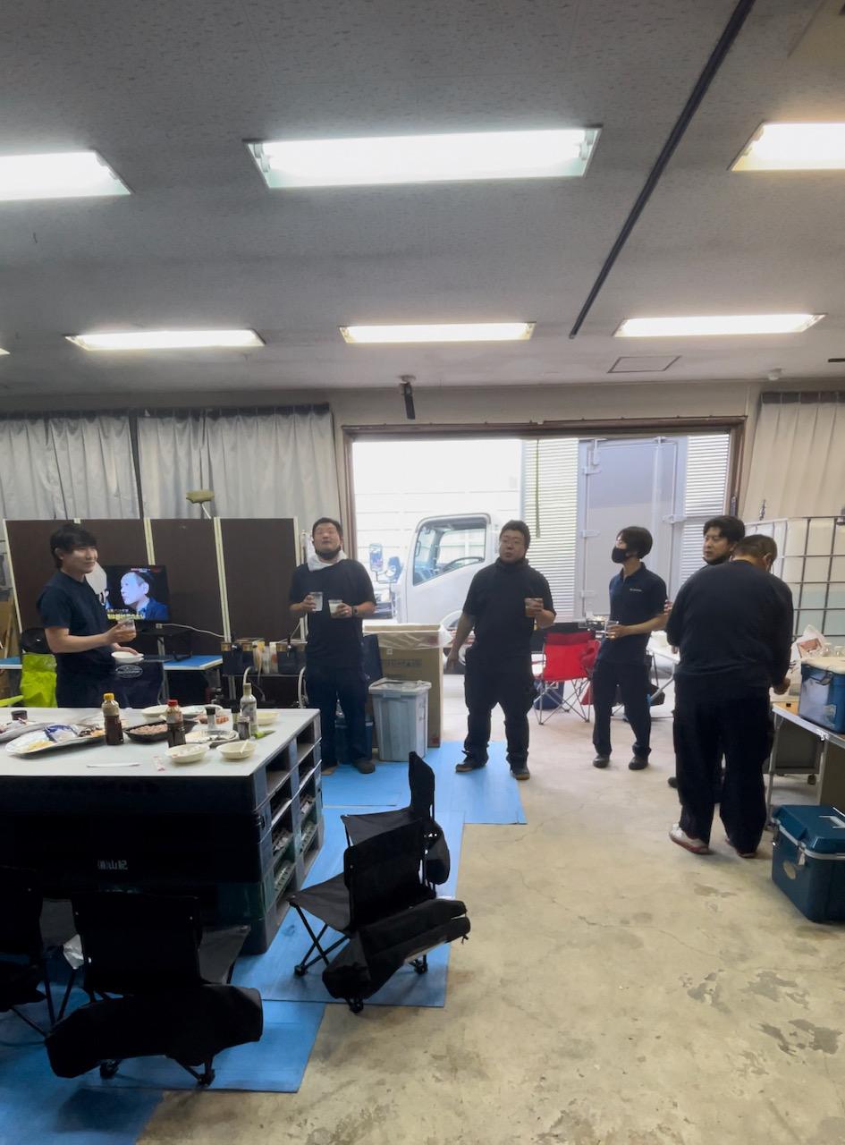 今年５月のバーベキュー開催　乾杯する前にパチリ