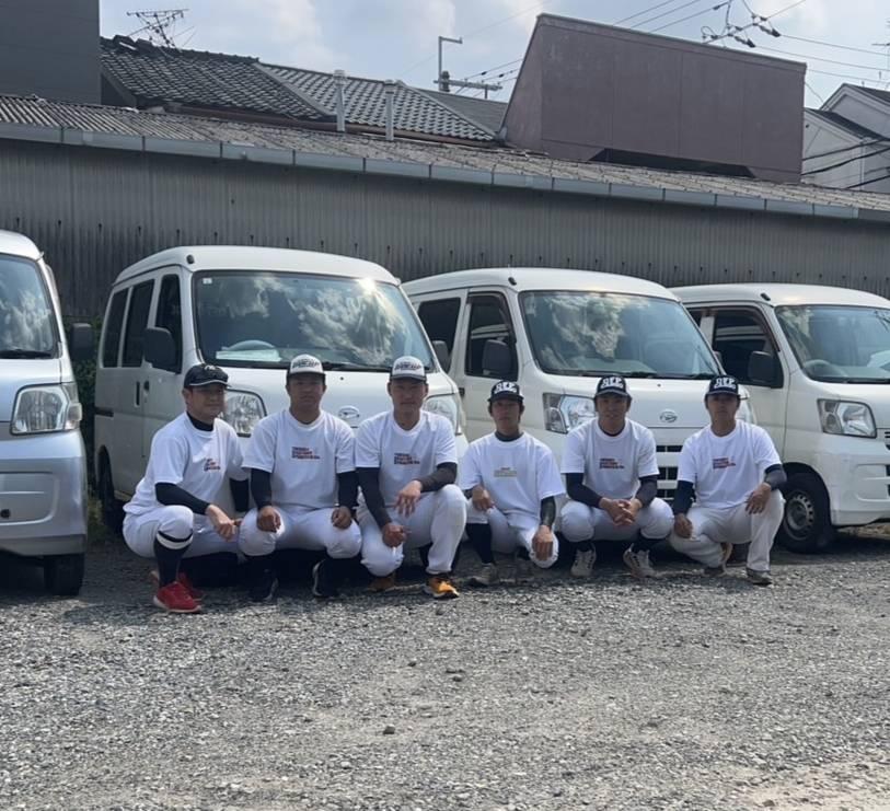 練習後に当社車庫で！