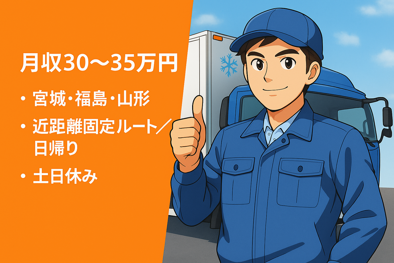 近距離メインの大型トラックドライバー