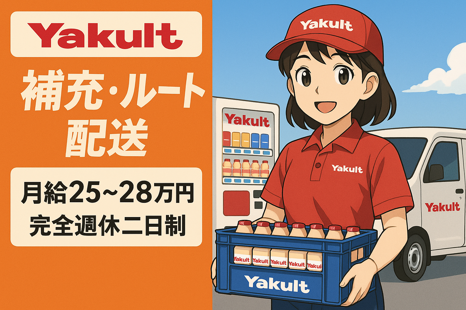 ヤクルト商品のルート配送・倉庫内作業スタッフ | 岡山県西部ヤクルト販売株式会社(岡山県倉敷市)の求人