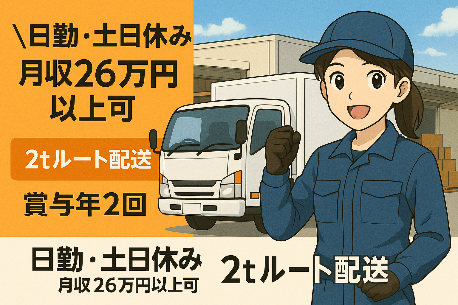 2tルート配送ドライバー（日勤・関東エリア）