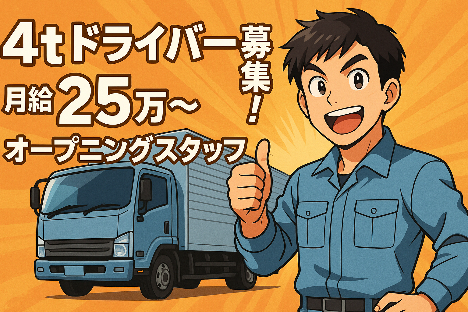 4t配送ドライバー