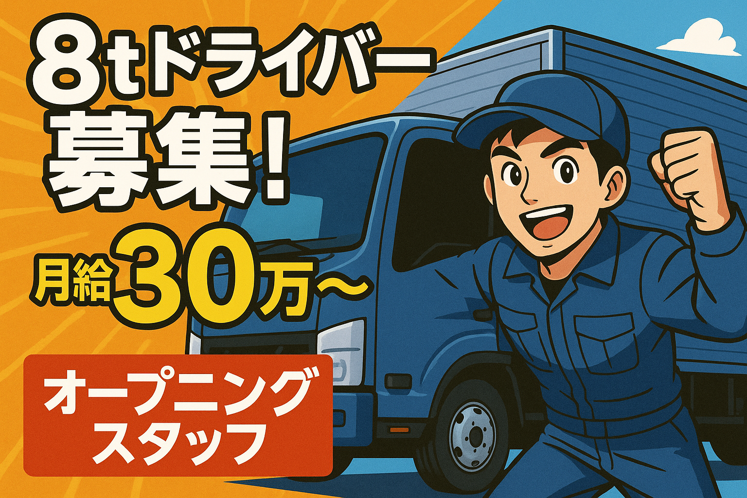 新規事業の8t配送ドライバー