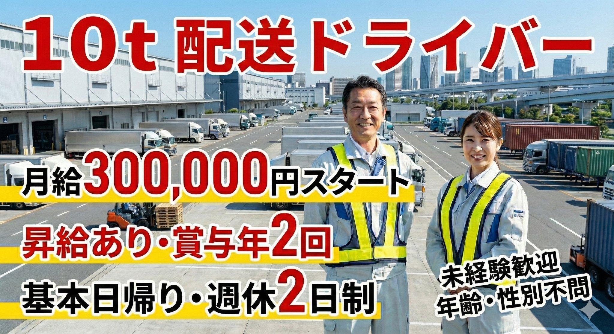 10t 配送ドライバー