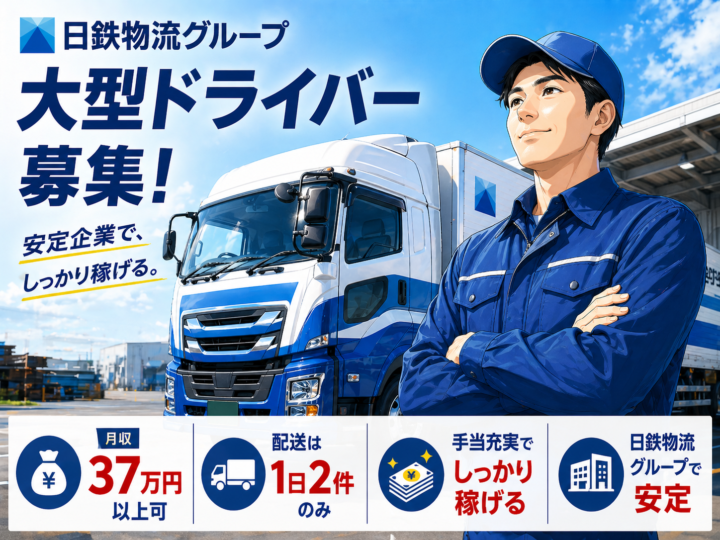 日鉄物流グループの大型ドライバー | 株式会社NSロジ西日本(福岡県北九州市八幡東区)の求人