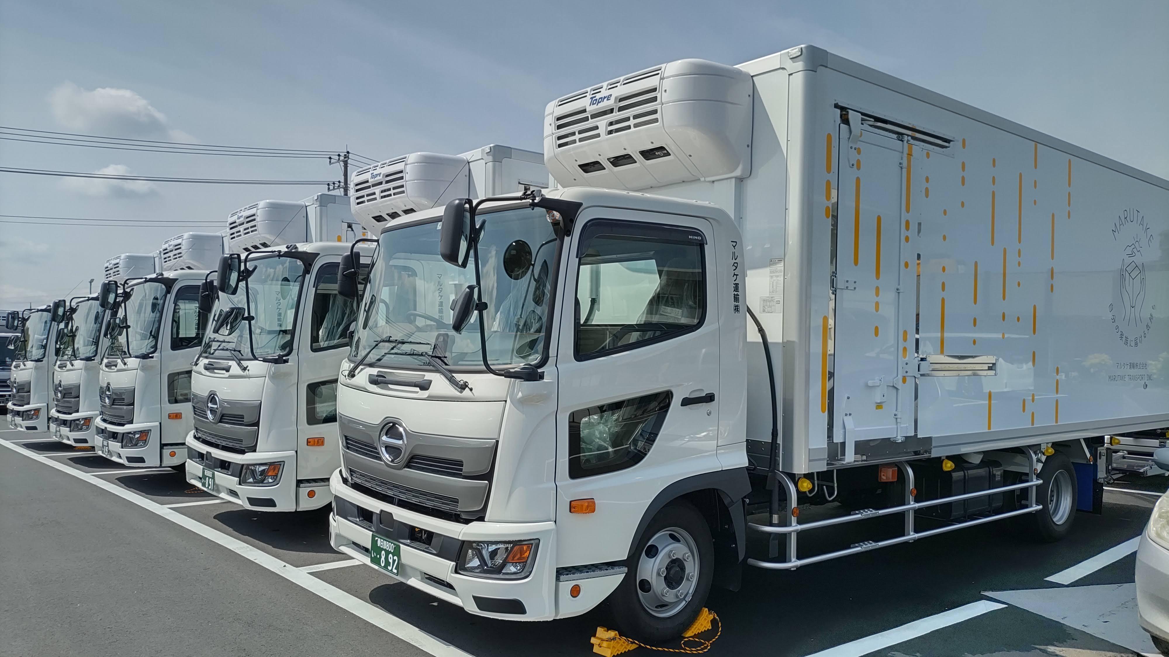 乗車していただくトラックです。